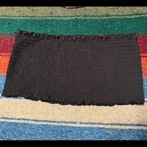 small black ruched tube top